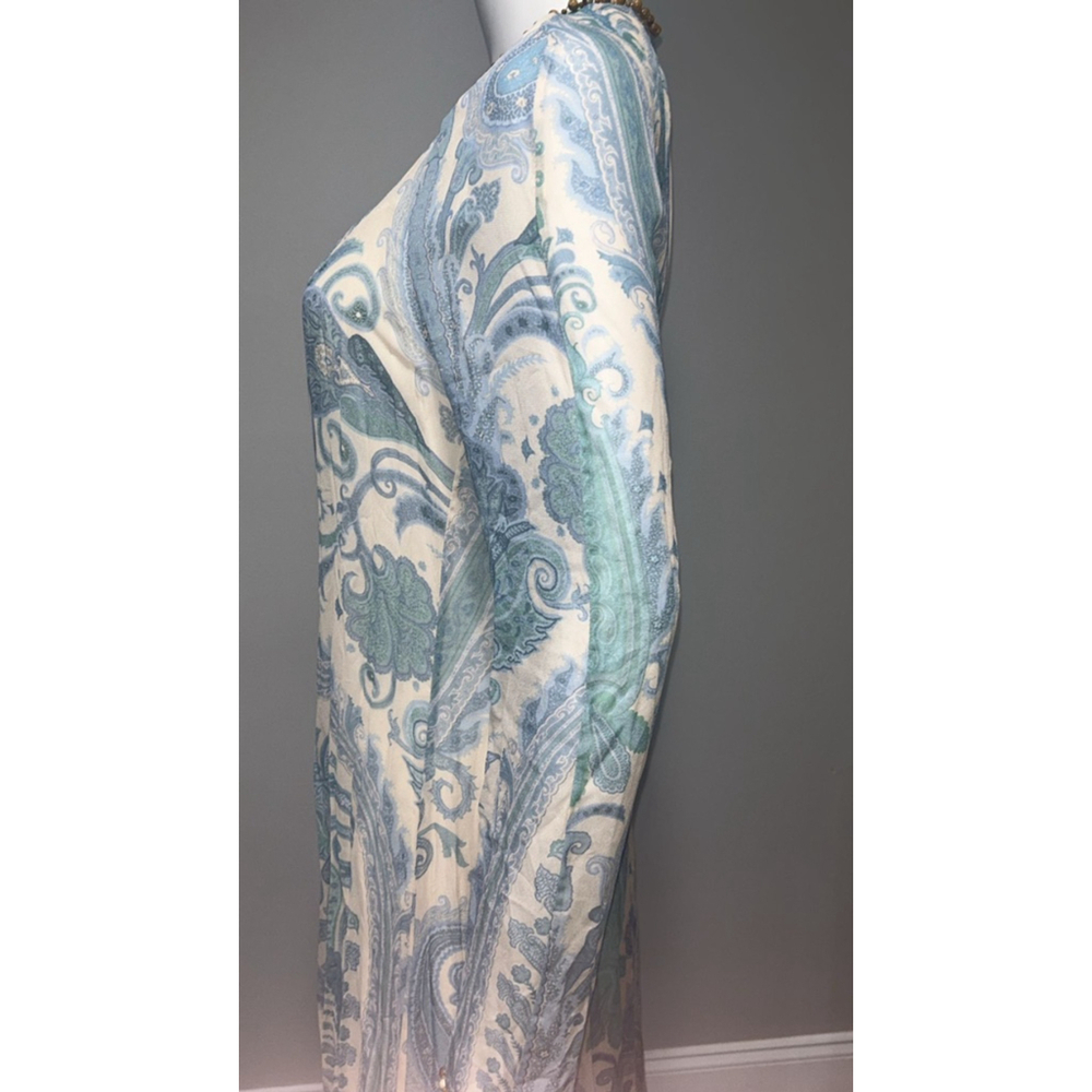 Zimmermann Illuminate Turquoise Paisley Long Sleeve Maxi Dress Size 8 (2) - Picture 15 of 16